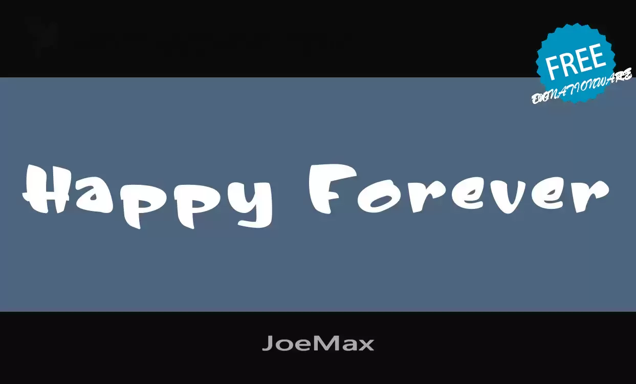 「JoeMax」字体效果图