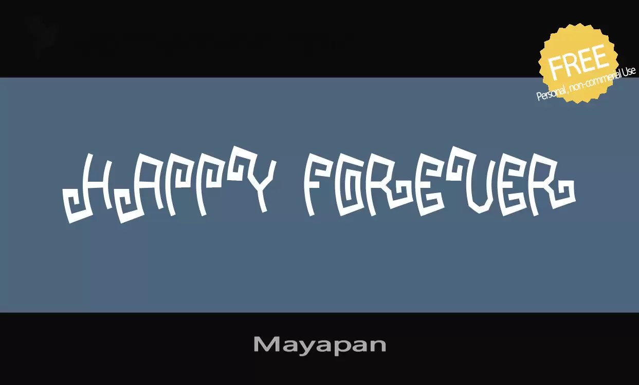 Font Sample of Mayapan