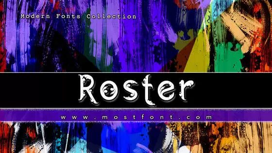 「Roster」字体排版图片