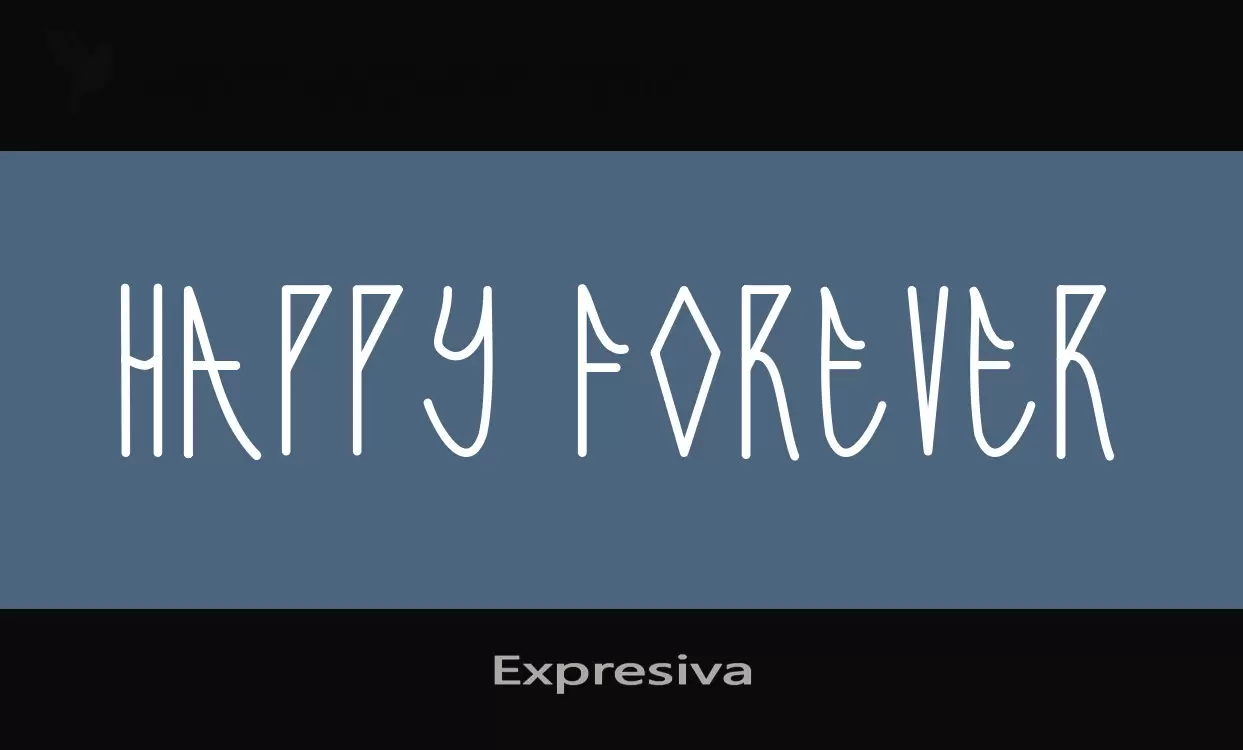 Font Sample of Expresiva