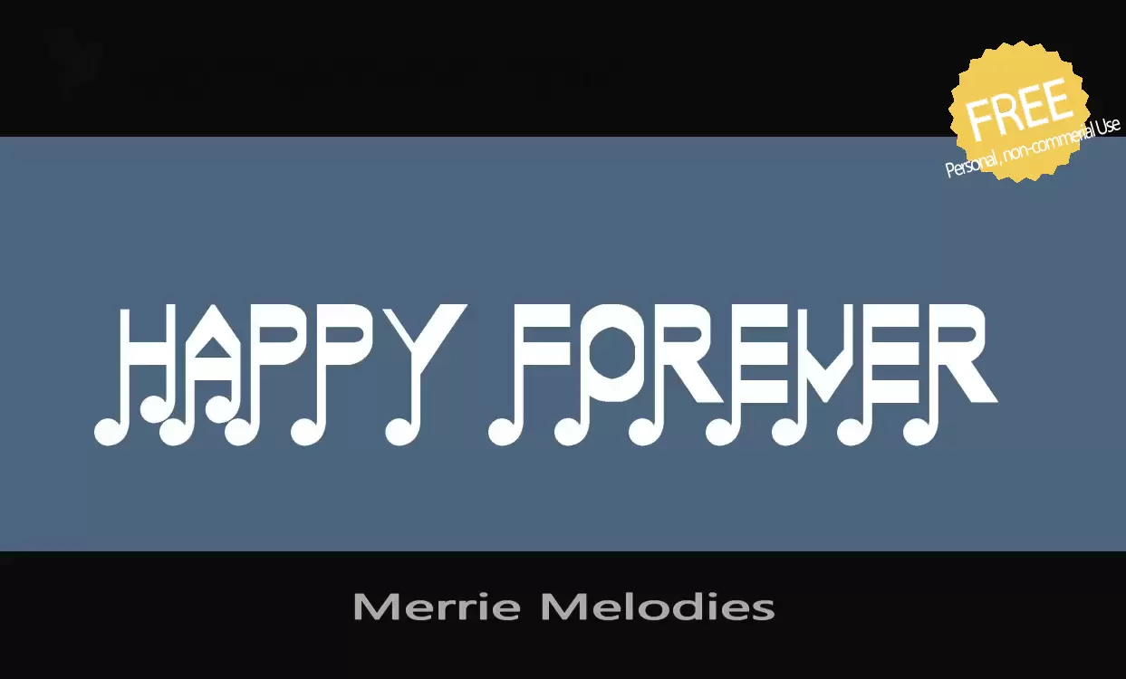 Font Sample of Merrie-Melodies