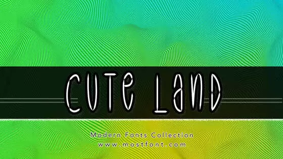 「Cute-Land」字体排版图片