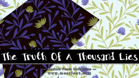 「The-Truth-Of-A-Thousand-Lies」字体排版样式