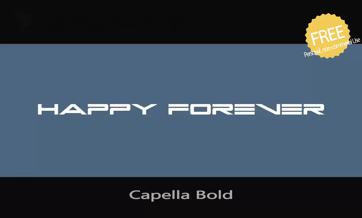 Font Sample of Capella-Bold