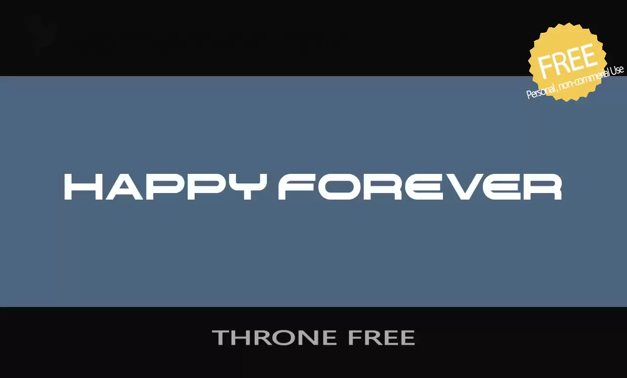 「THRONE FREE」字体效果图