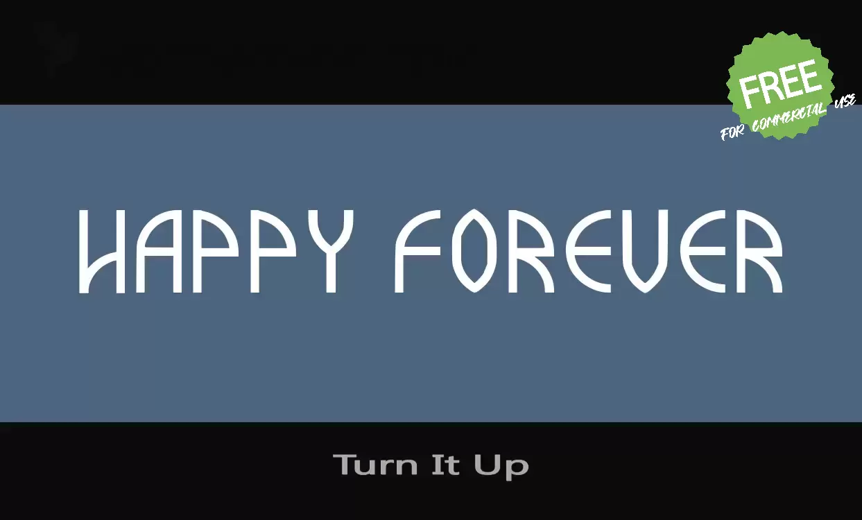 「Turn It Up」字体效果图