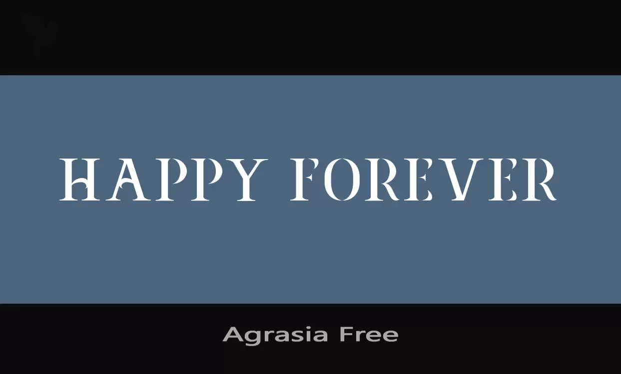 Font Sample of Agrasia-Free