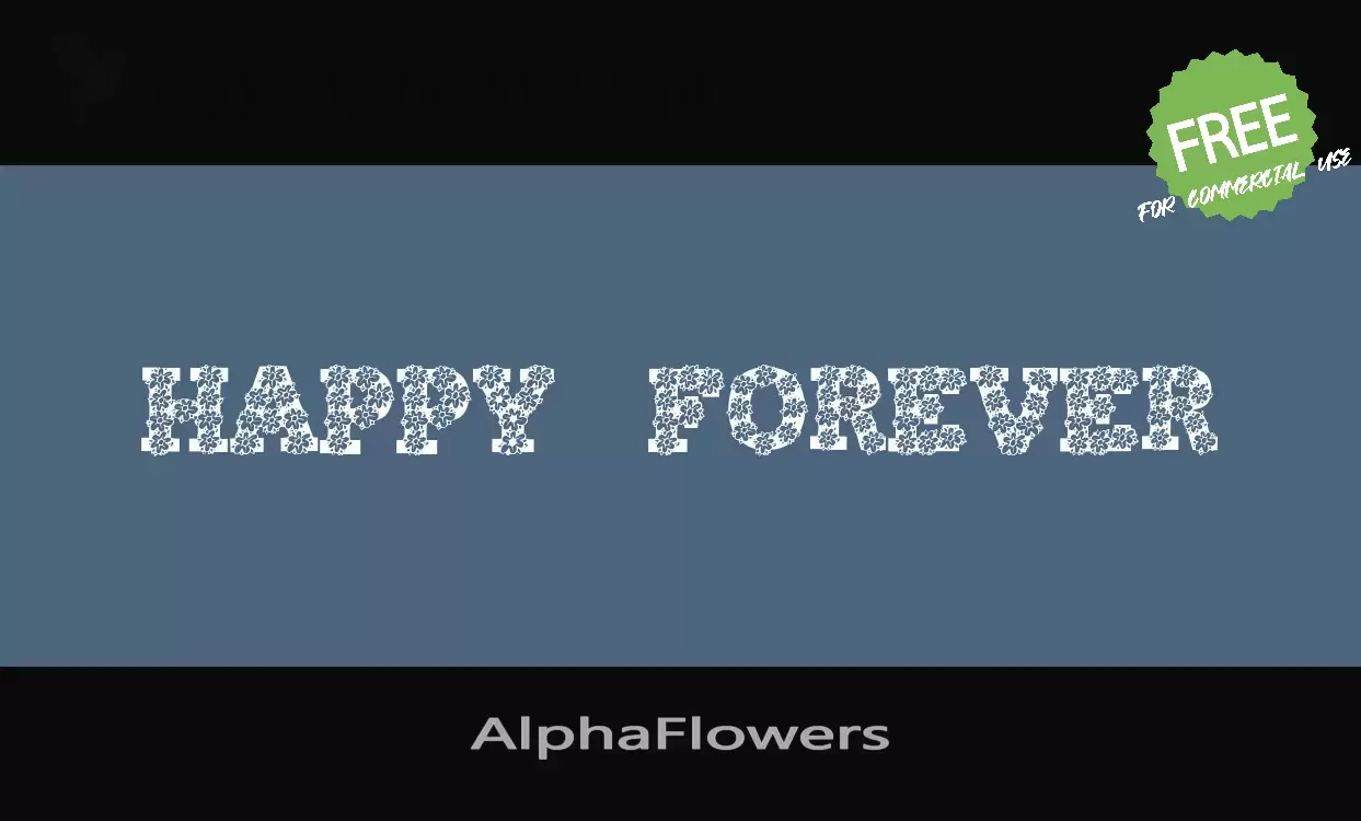 「AlphaFlowers」字体效果图