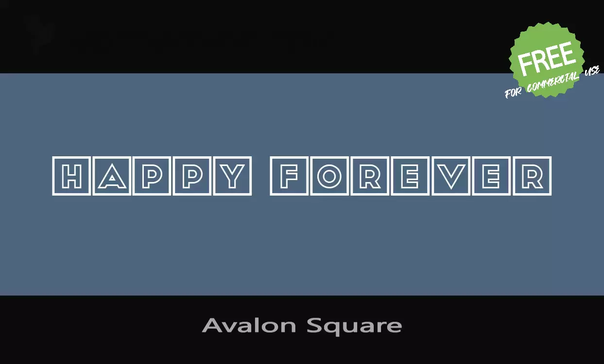 「Avalon Square」字体效果图