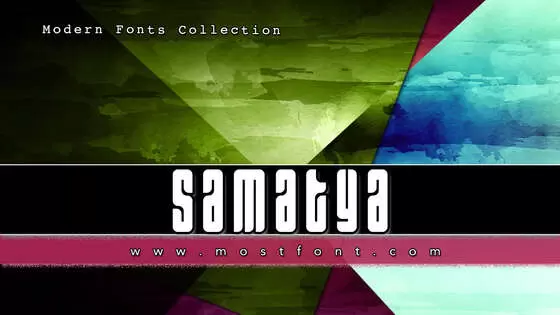 「Samatya」字体排版图片