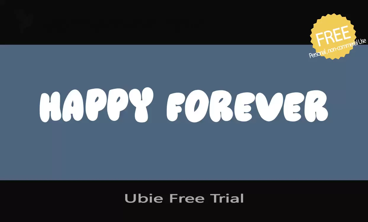 「Ubie-Free-Trial」字体效果图