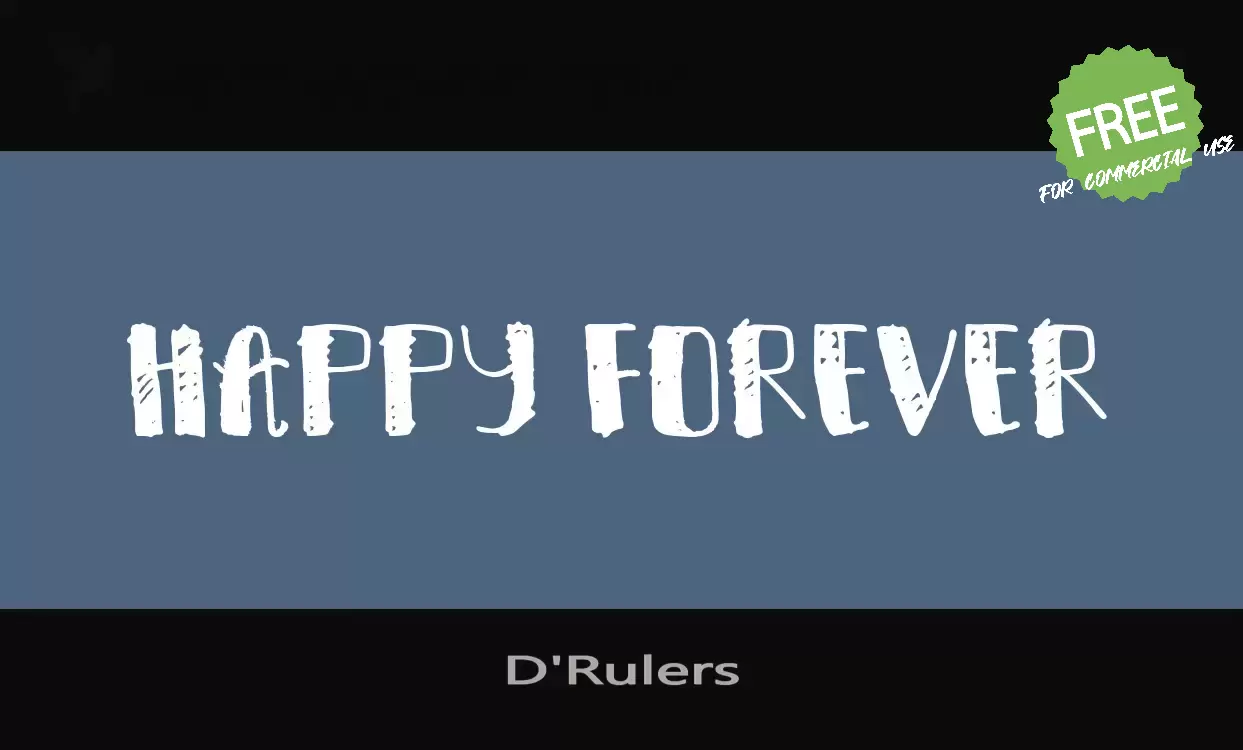 「D'Rulers」字体效果图