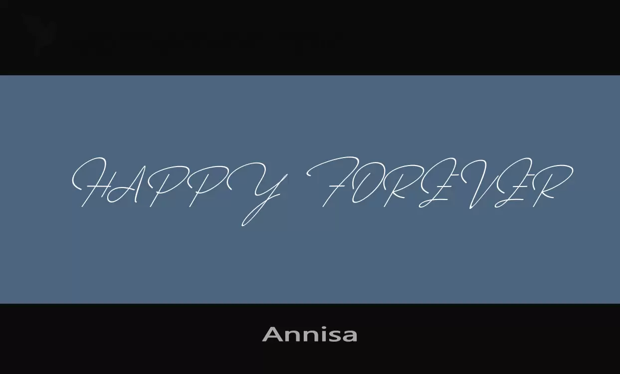 「Annisa」字体效果图