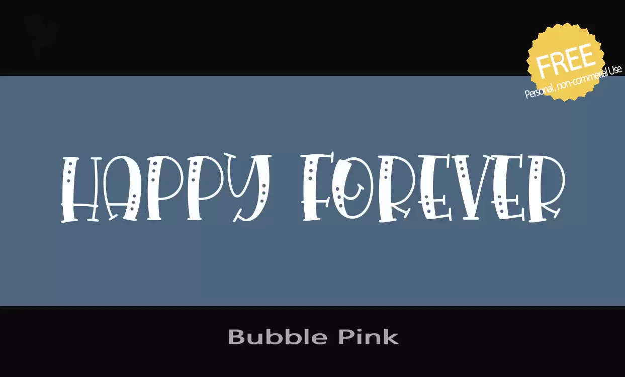 Font Sample of Bubble-Pink