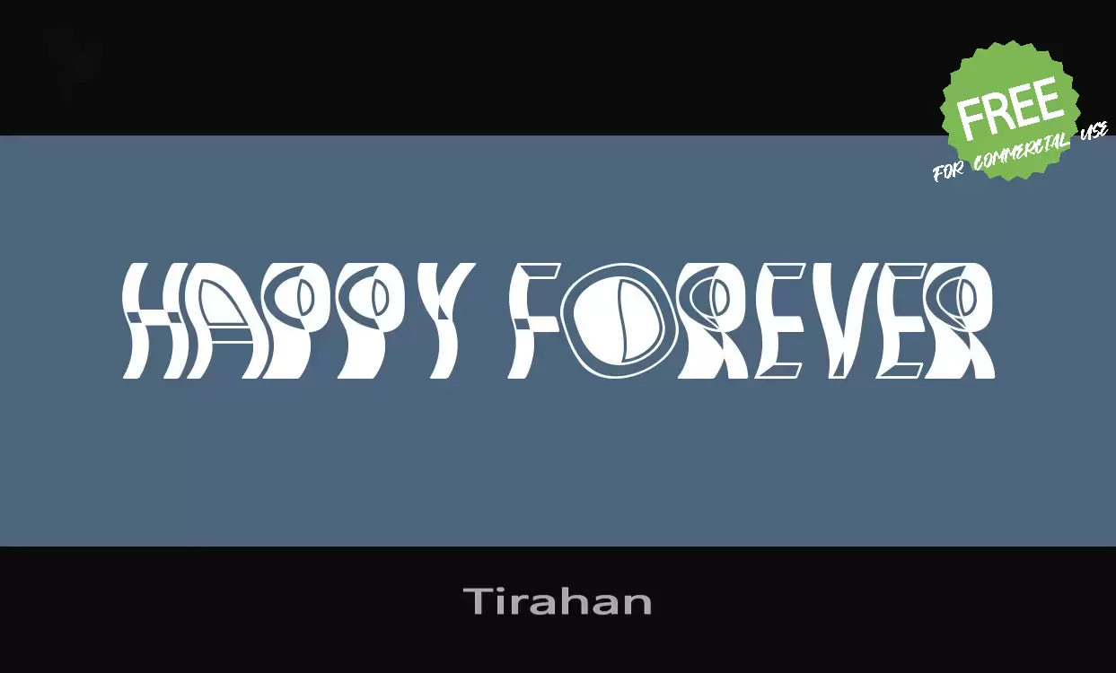 Font Sample of Tirahan