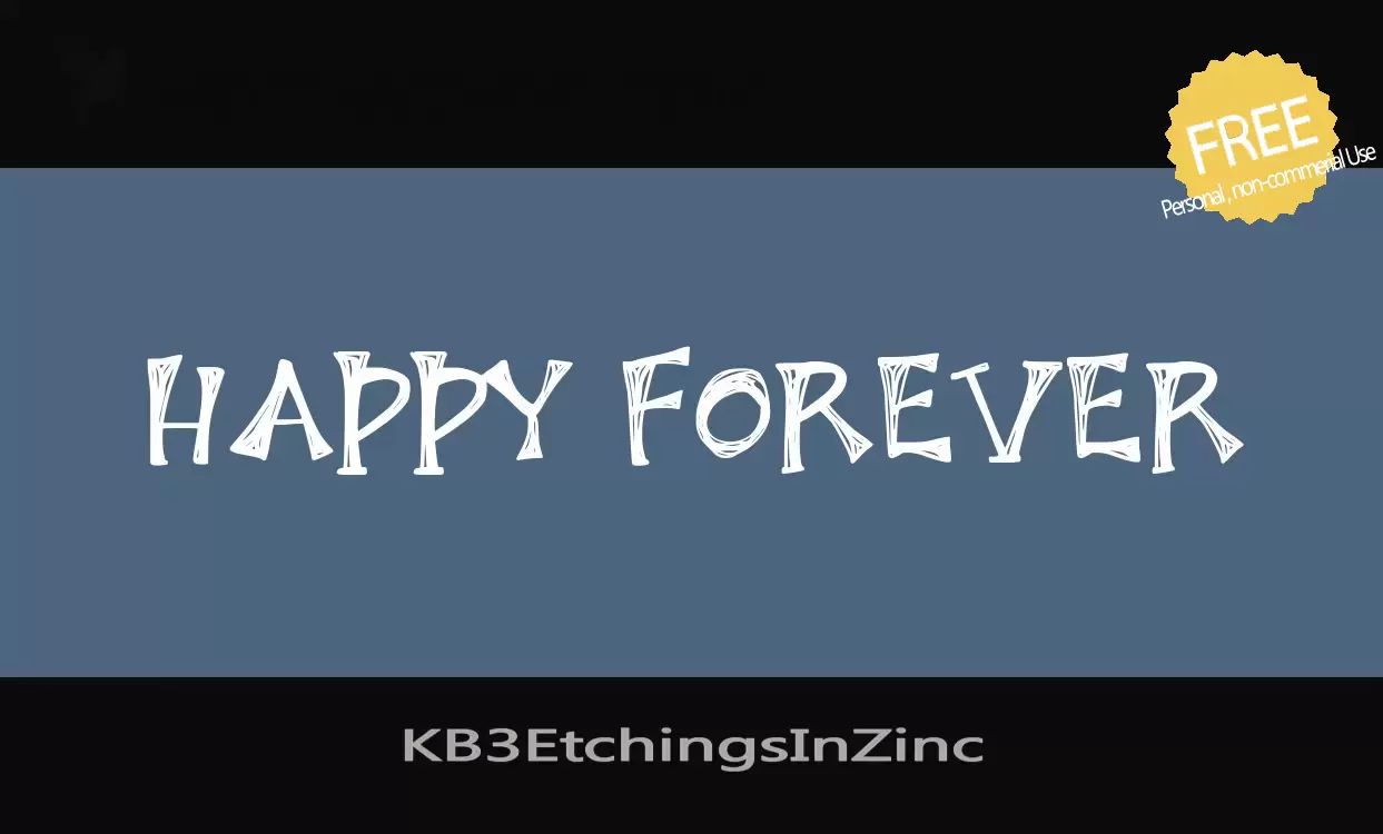 「KB3EtchingsInZinc」字体效果图