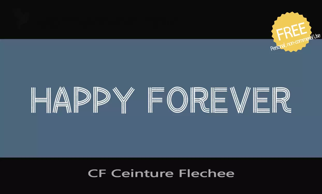 「CF-Ceinture-Flechee」字体效果图