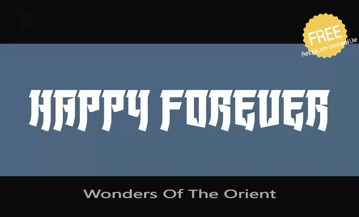 Font Sample of Wonders-Of-The-Orient