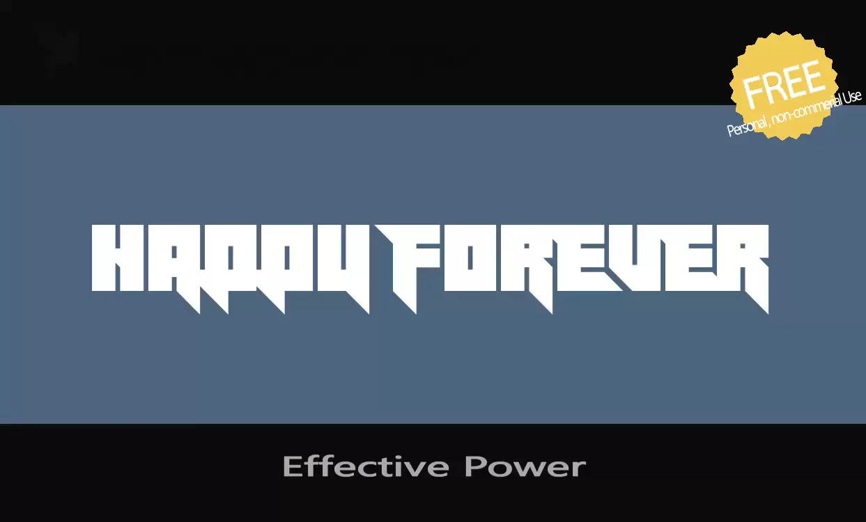 「Effective-Power」字体效果图