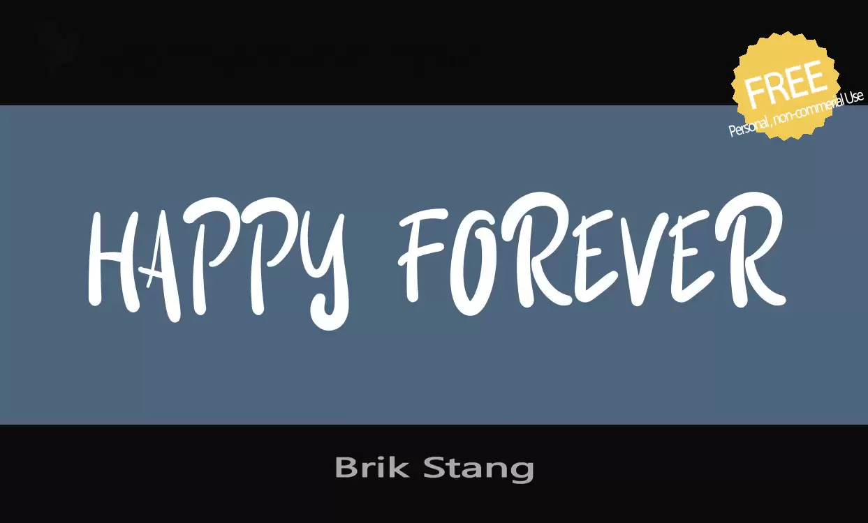 Font Sample of Brik-Stang