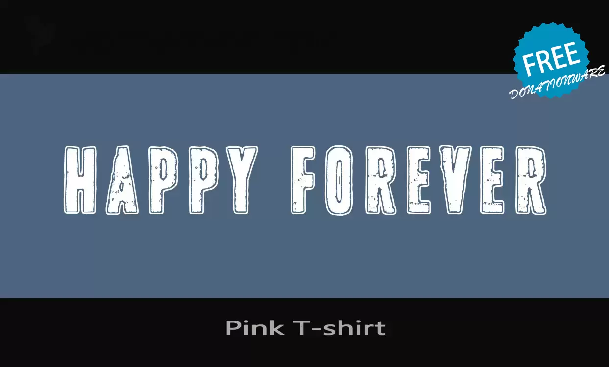 「Pink-T-shirt」字体效果图