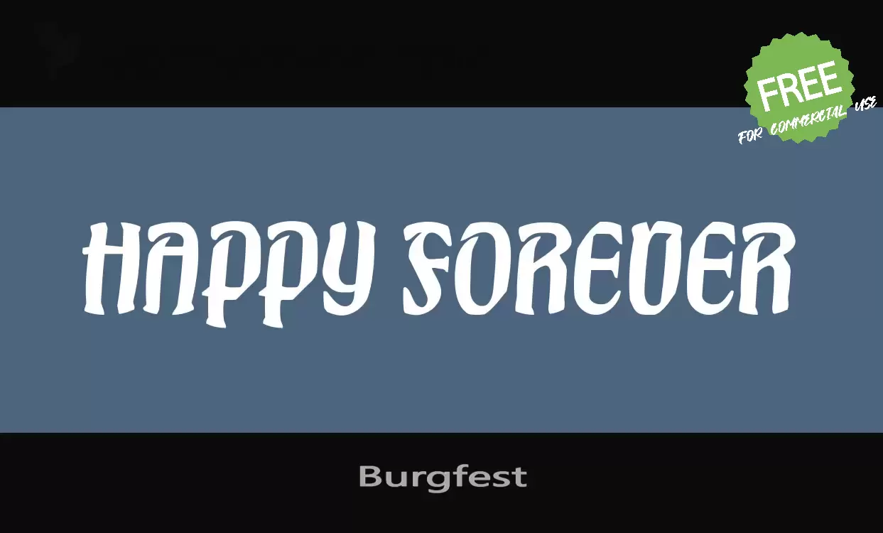 Font Sample of Burgfest