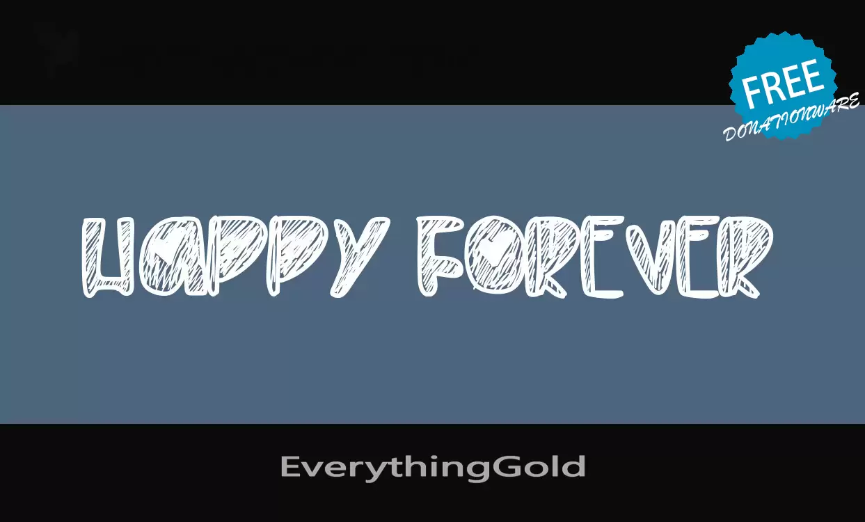 「EverythingGold」字体效果图