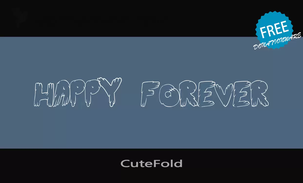 「CuteFold」字体效果图