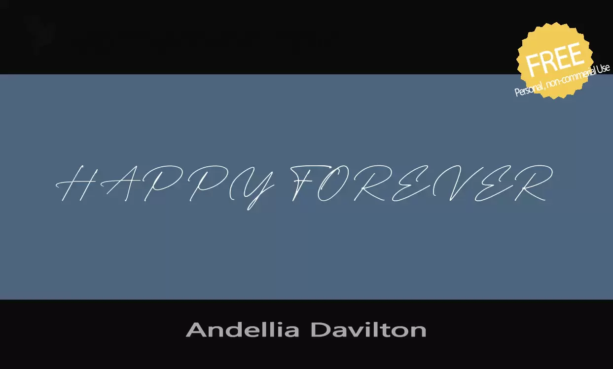 Font Sample of Andellia-Davilton