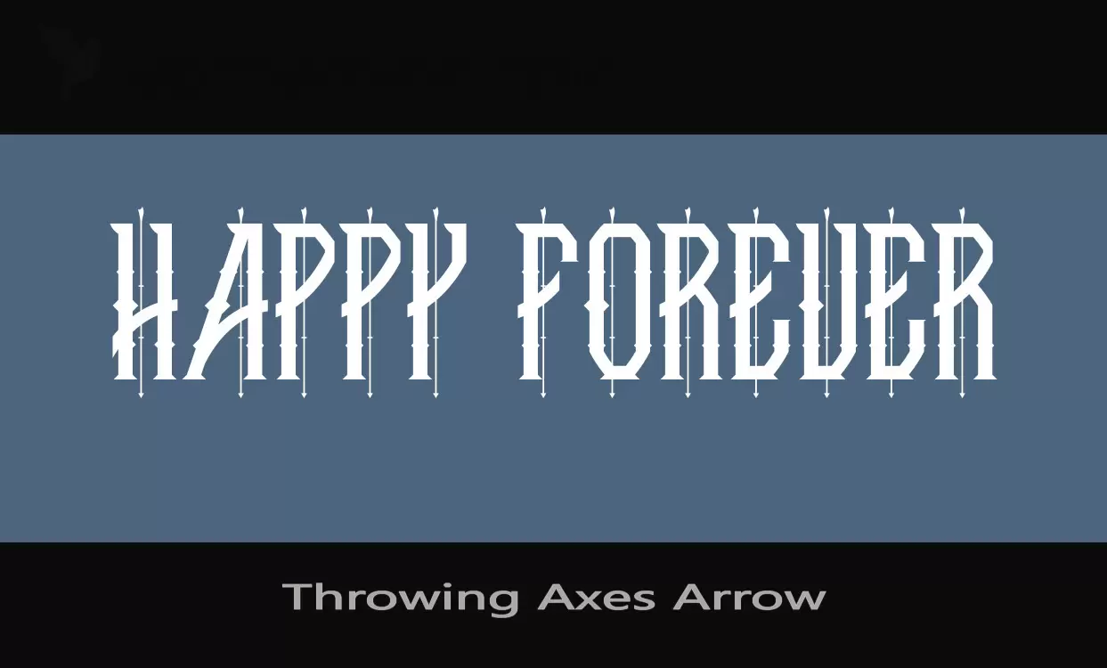 Font Sample of Throwing-Axes-Arrow