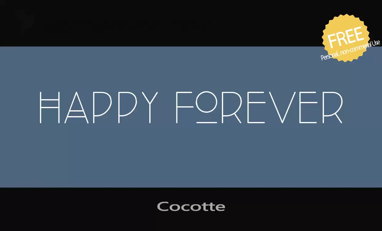 Font Sample of Cocotte