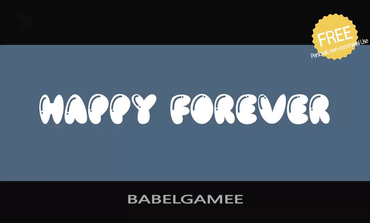 Font Sample of BABELGAMEE