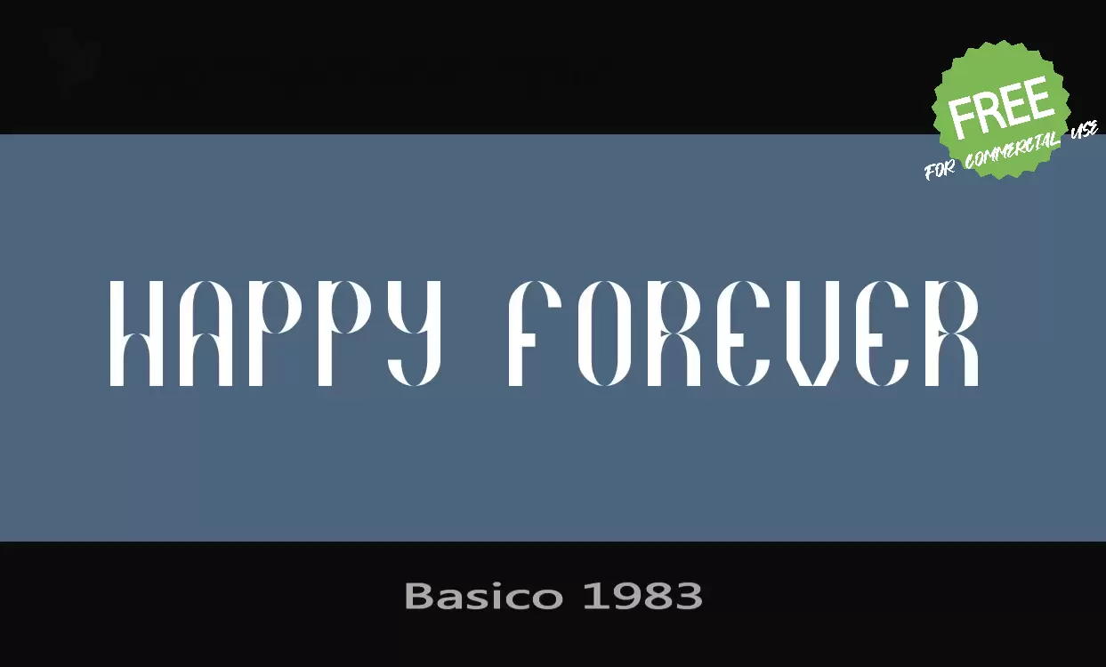 「Basico-1983」字体效果图