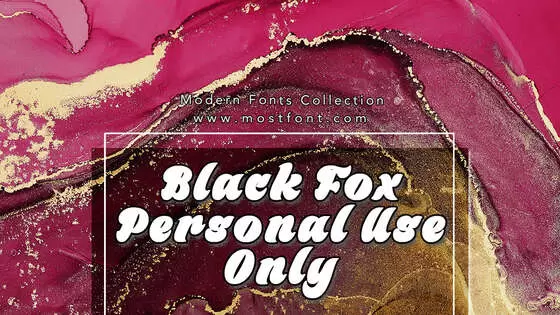 Typographic Design of Black-Fox-Personal-Use-Only