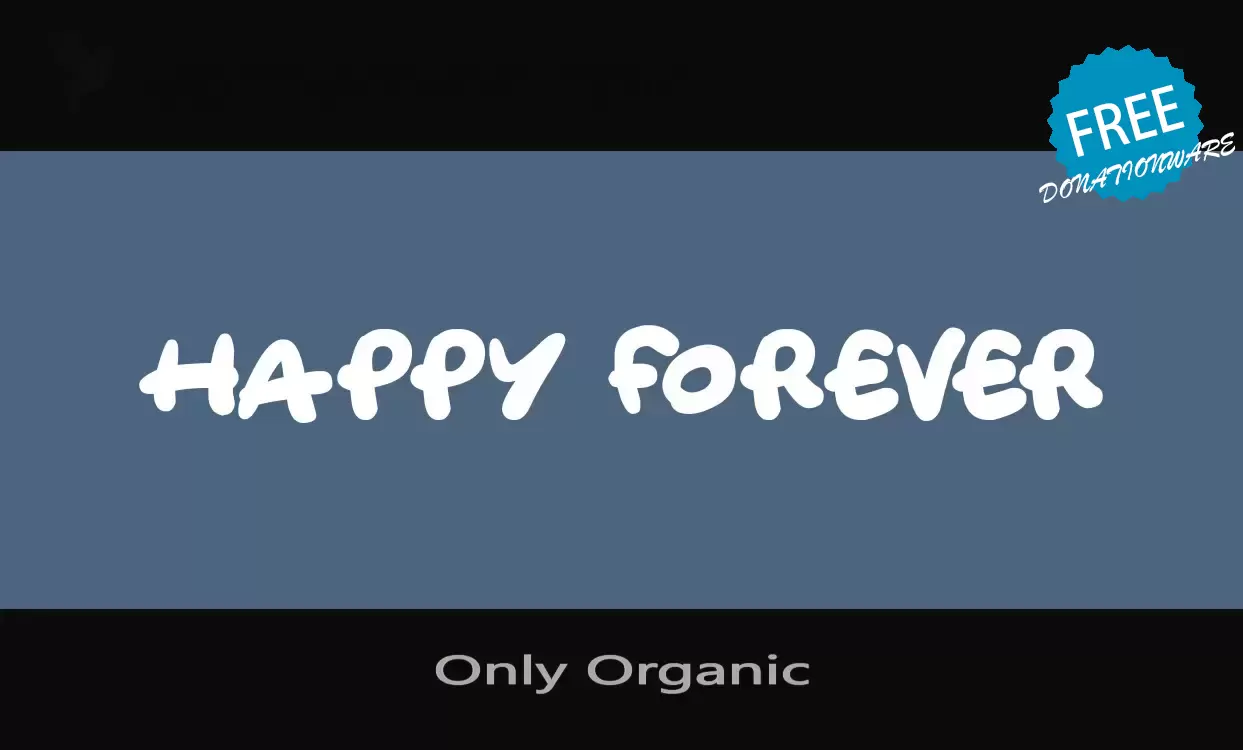 Font Sample of Only-Organic