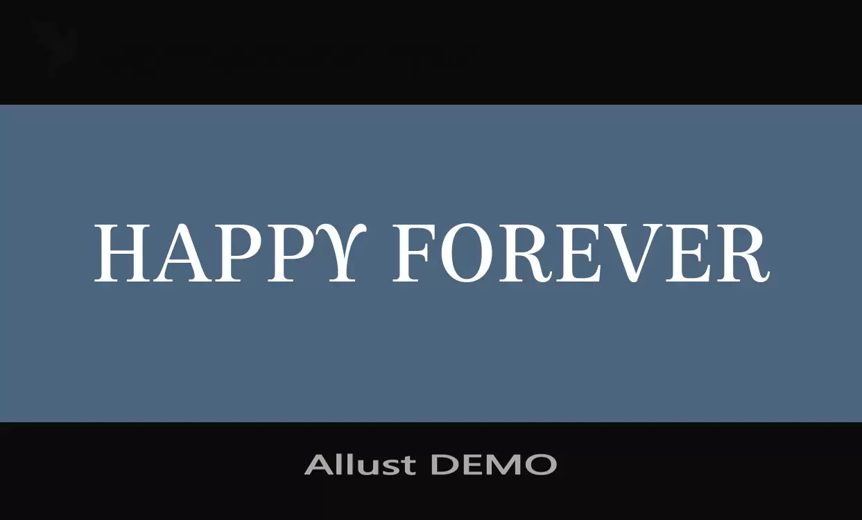 Font Sample of Allust-DEMO