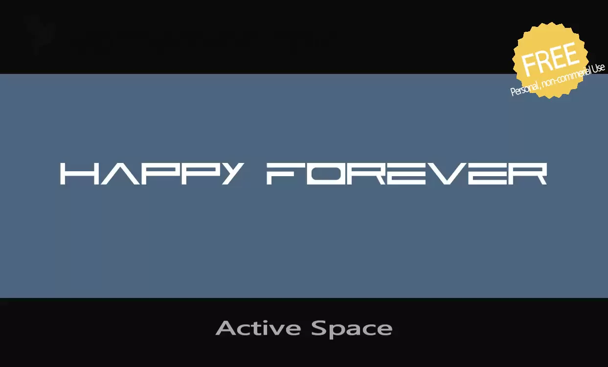 「Active-Space」字体效果图