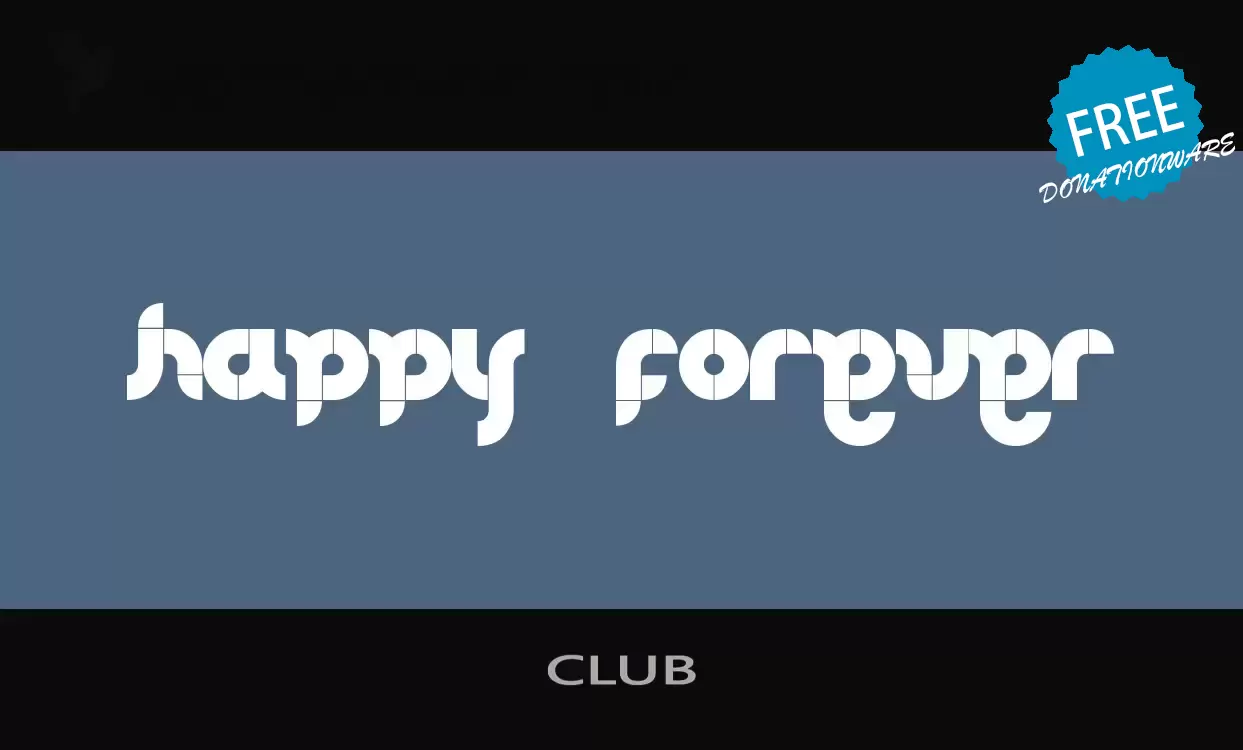 「CLUB」字体效果图