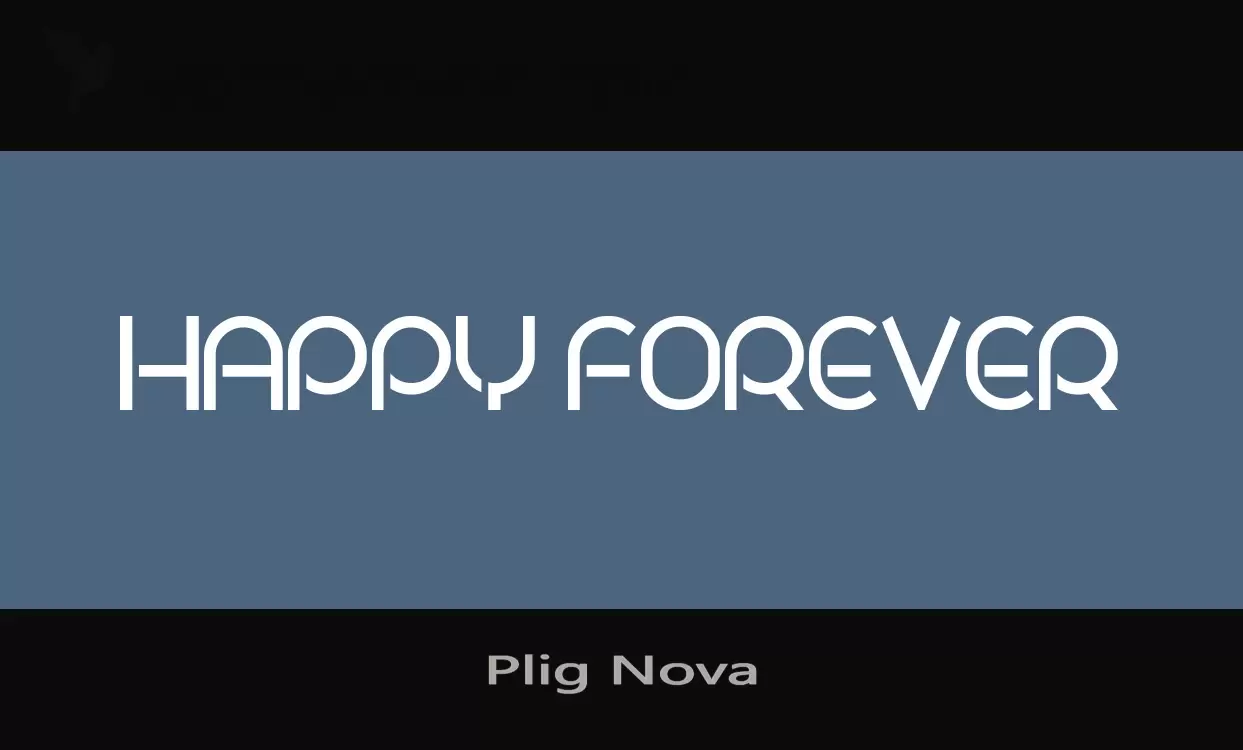 Font Sample of Plig-Nova