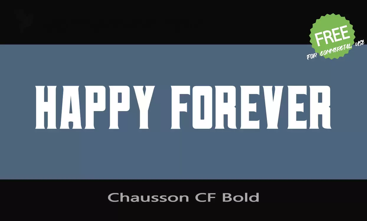 「Chausson CF Bold」字体效果图