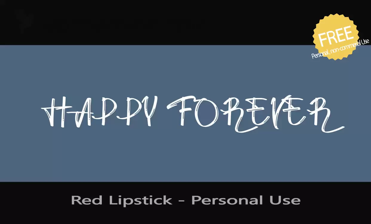 「Red-Lipstick---Personal-Use」字体效果图