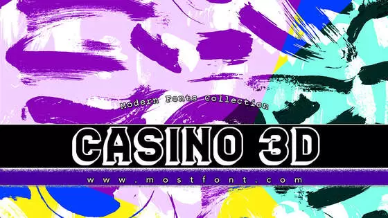 「Casino-3D」字体排版样式