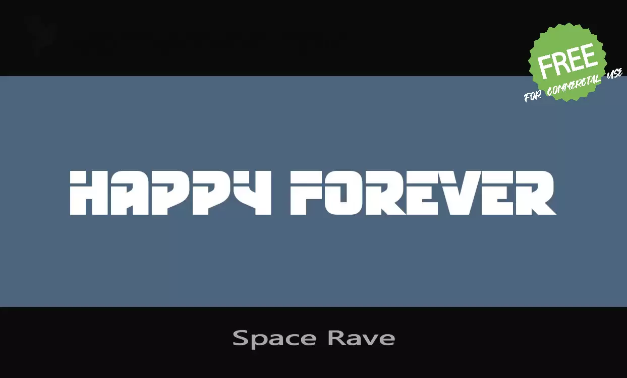 Font Sample of Space-Rave