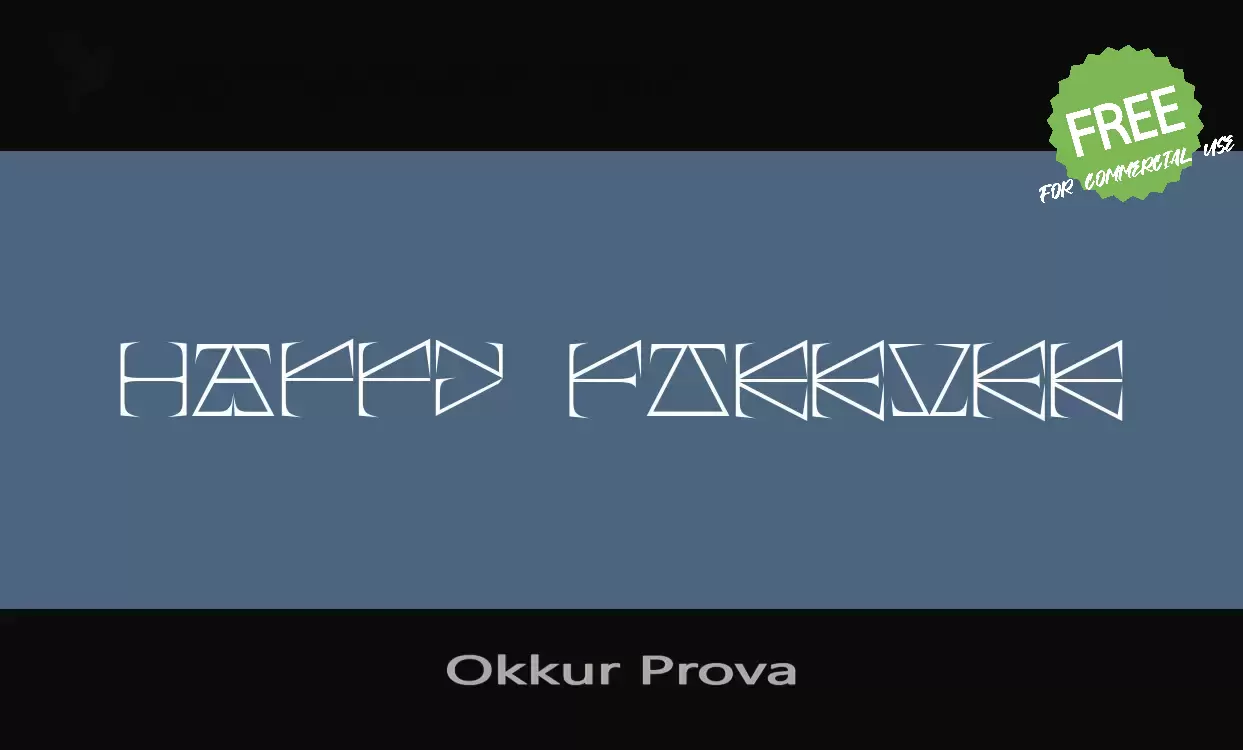 Font Sample of Okkur-Prova