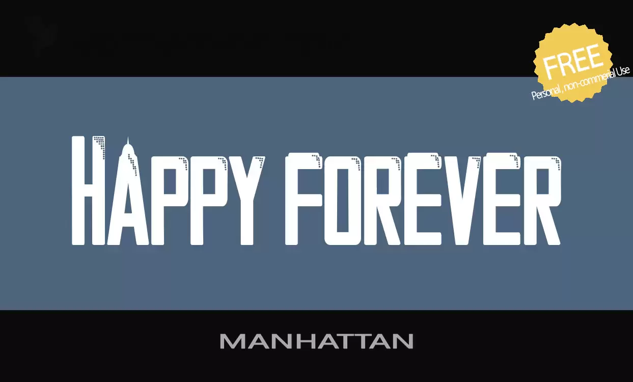 Font Sample of MANHATTAN