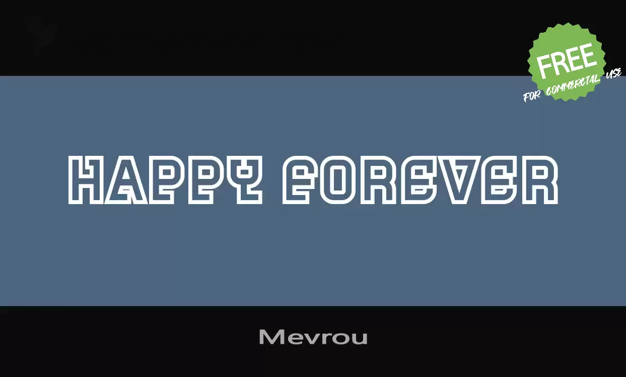 Font Sample of Mevrou