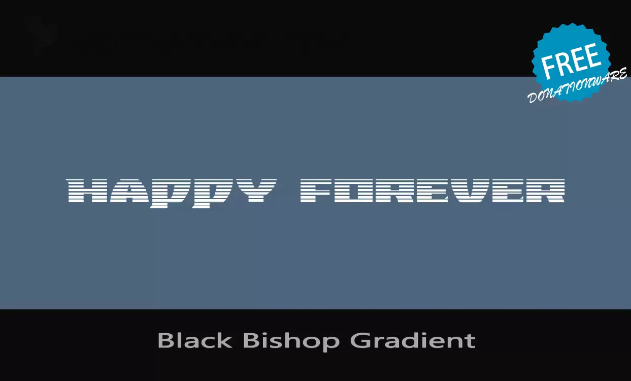 Font Sample of Black-Bishop-Gradient