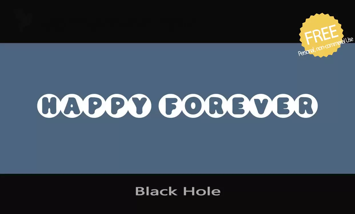 Font Sample of Black-Hole