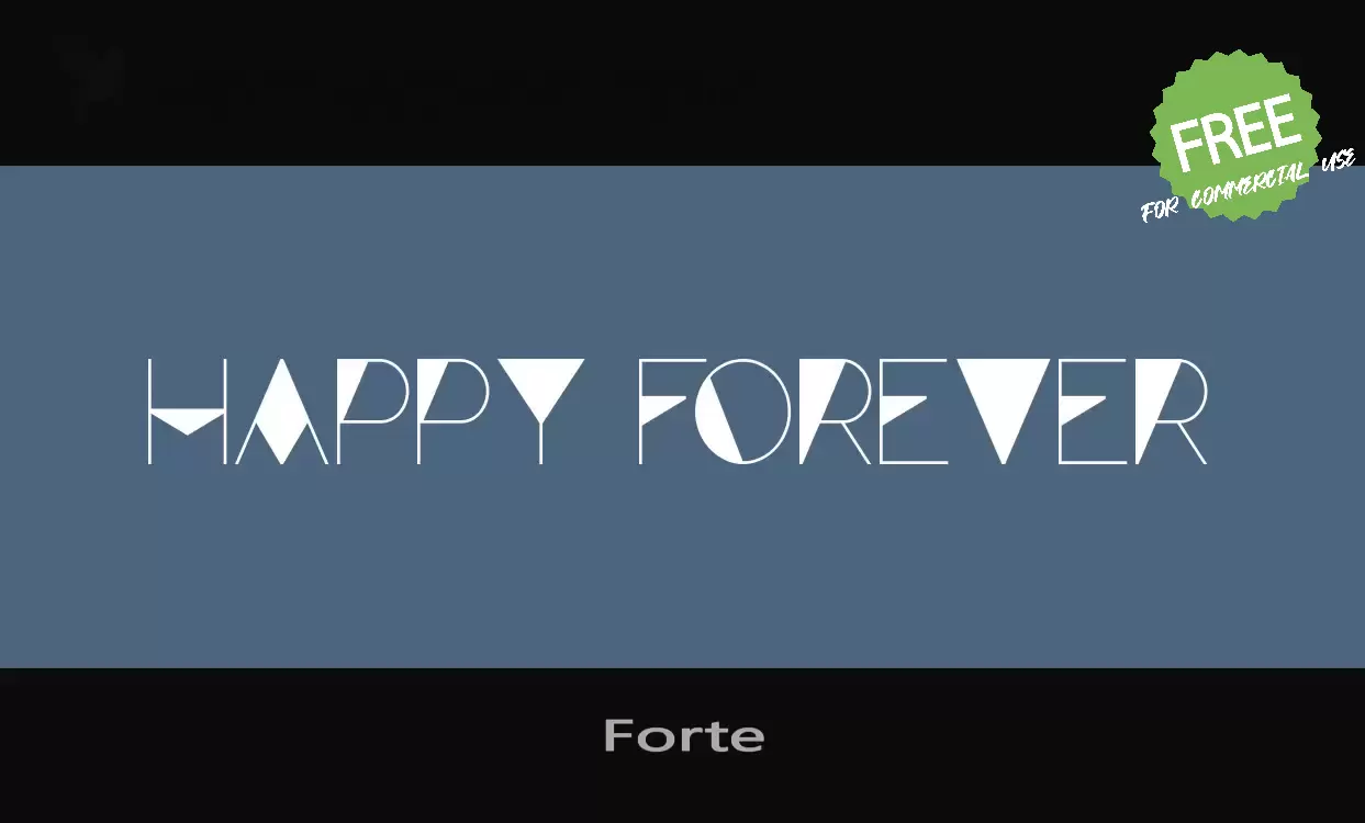 「Forte」字体效果图