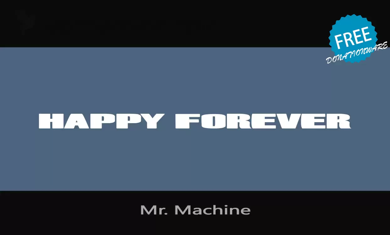 Font Sample of Mr.-Machine